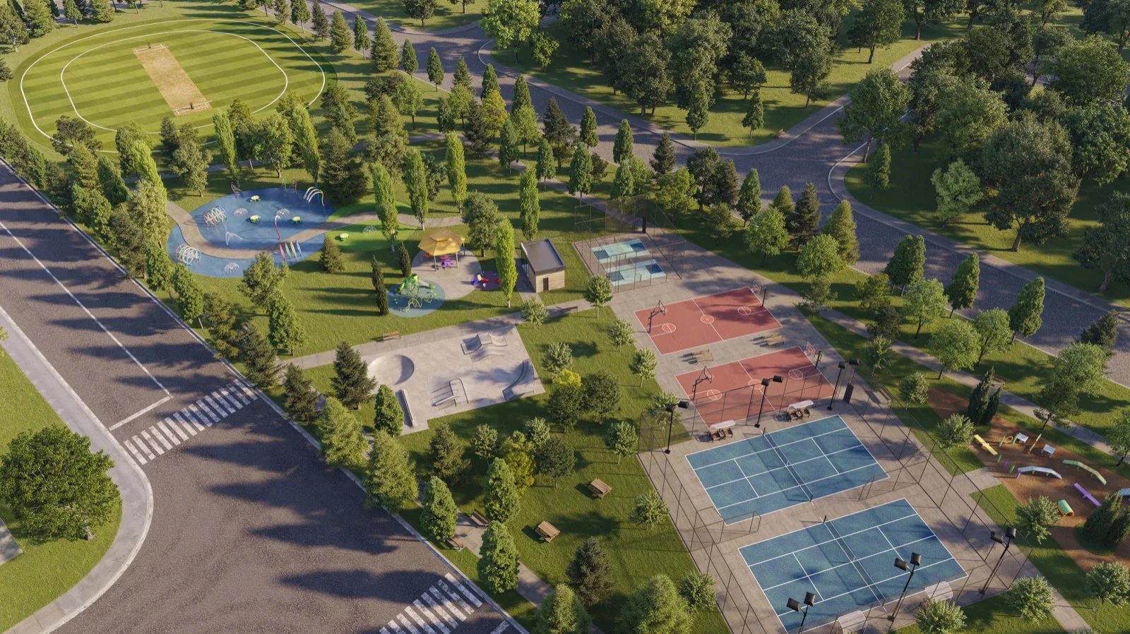 Wildfield Village community park artist rendering in Caledon
