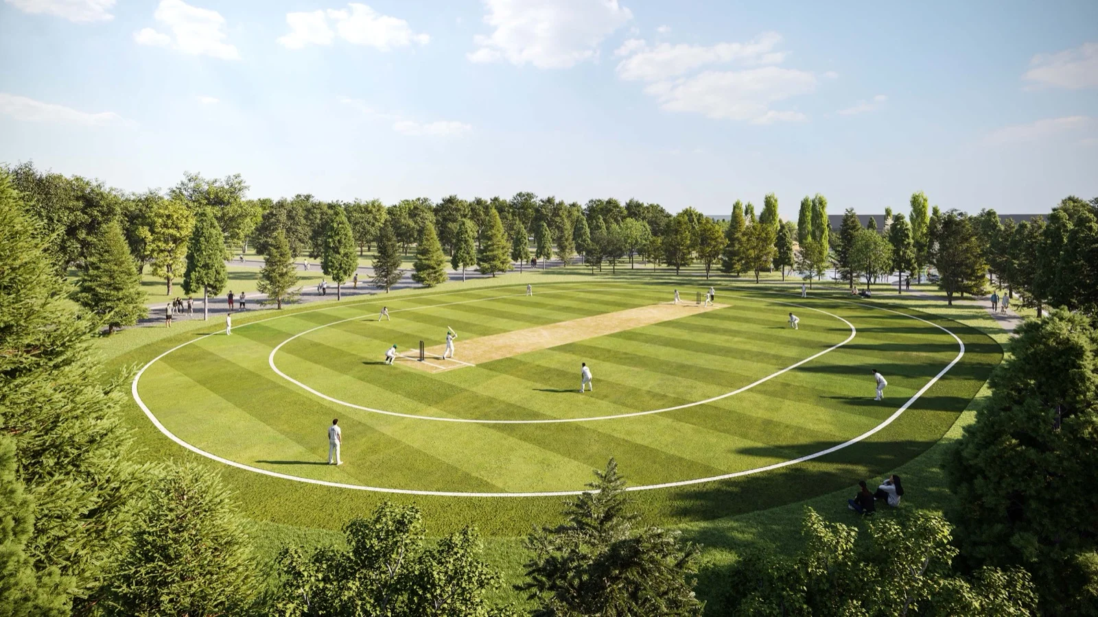 Wildfield Village cricket field artist rendering beside Summerfield Phase 1
